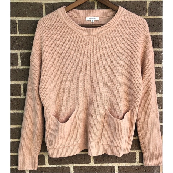 madewell patch pocket pullover sweater